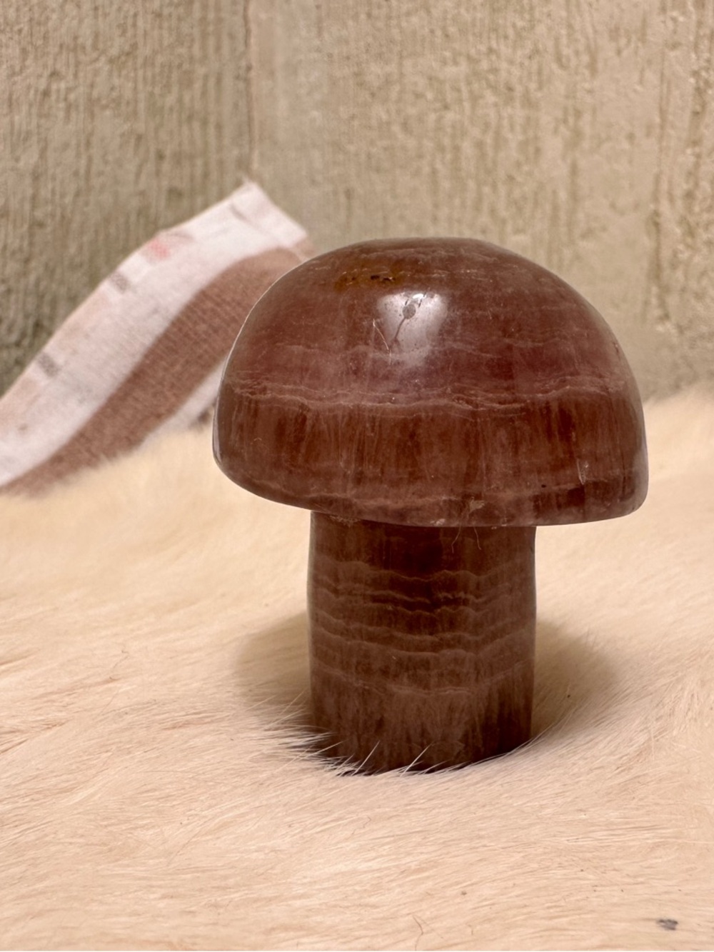 Polished Brown Fluorite Mushroom Sculpture